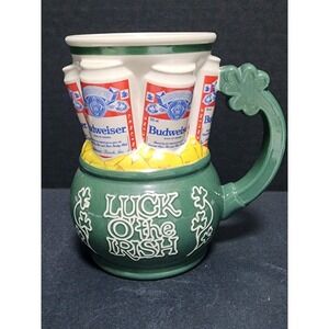 1993 Budweiser Stein St.‎ Patrick's Day "Luck Of The Irish" -  FUN IRISH MUG